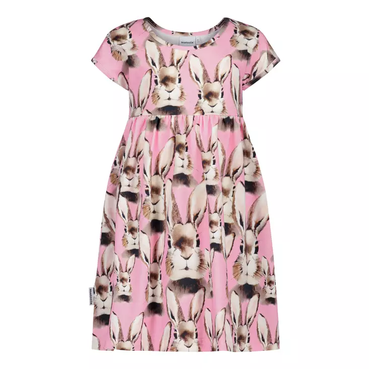 Metsola lasten LH mekko, pupu/pinkki - Lyhythihaiset mekot - mets26B704 - 1