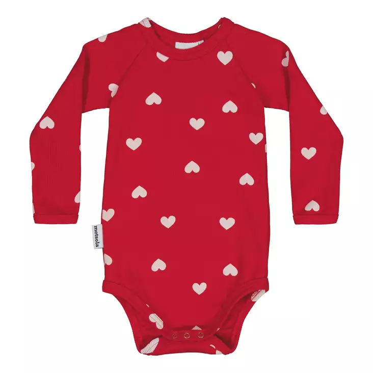Metsola vauvan rib body, sydän - Pitkähihaiset bodyt - metsw24414 - 1