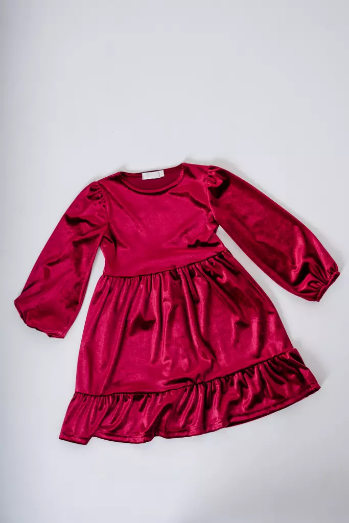 Mingnelin lasten samettimekko - Pitkähihaiset mekot - ming4444 - 1