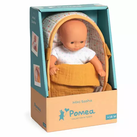 Djeco vauvanukke Mini Sasha kantokopassa - Nuket ja nukkeleikit - DJ07725 - 1