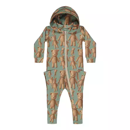 Metsola lasten jumpsuit, vihreä nalle - Jumpsuitit ja haalarit - metsw26365 - 1