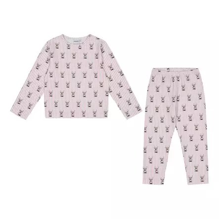 Metsola lasten pyjama, raitapupu pinkki - Yöasut ja unipussit - metsw26c5 - 2