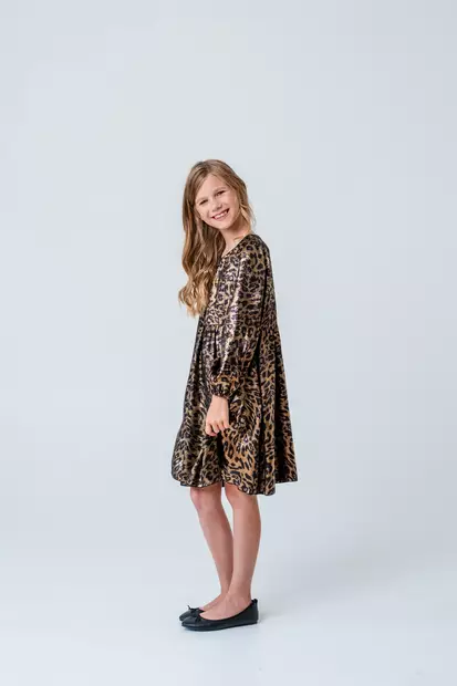 Mingnelin lasten mekko, leopardi - Pitkähihaiset mekot - ming5085 - 1
