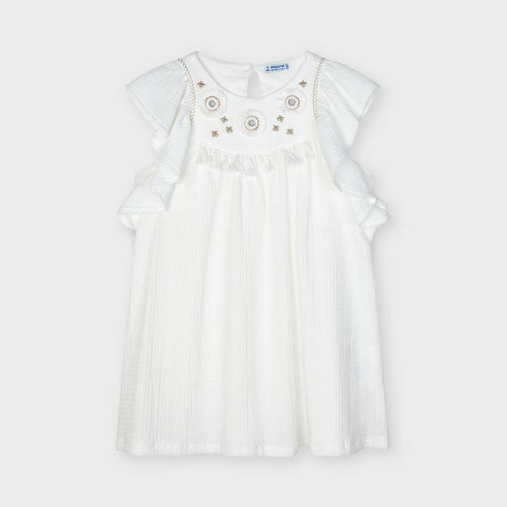 Mayoral lasten mekko, valkoinen - Lyhythihaiset mekot - mayoral3940085 - 1