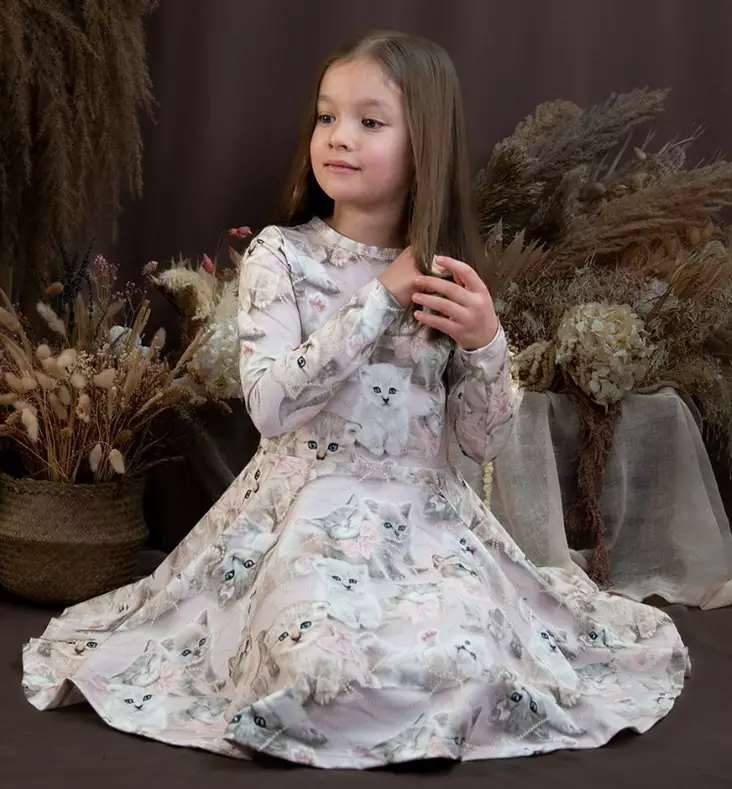 Mainelakeus lasten Aava mekko - Pitkähihaiset mekot - maine25 - 1