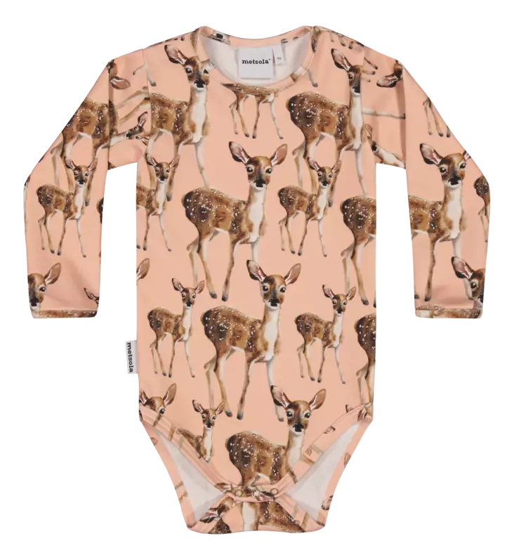 Metsola vauvan body, bambi/persikka - Pitkähihaiset bodyt - Metss26084505 - 1