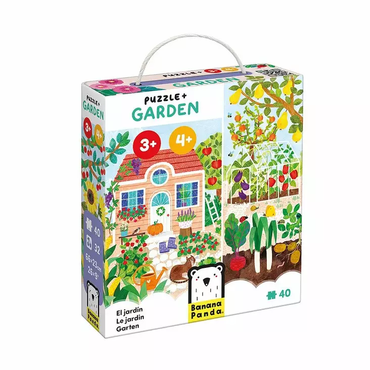 BananaPanda puutarhassa palapeli 40 palaa - Pelit ja palapelit - banana040125 - 1