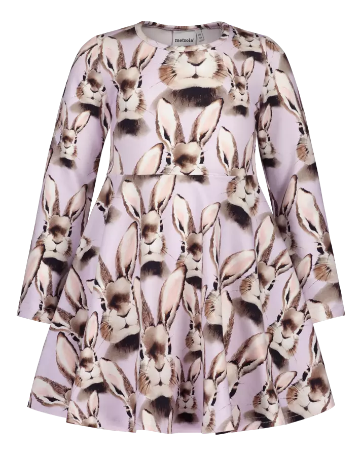Metsola lasten mekko, Pupu liila - Pitkähihaiset mekot - MET25S055 - 1