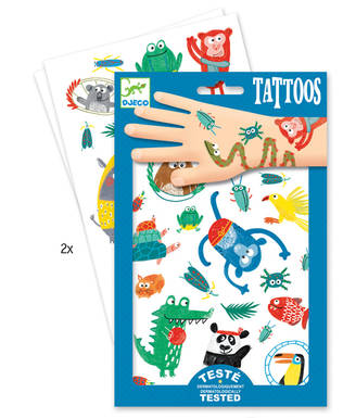 Djeco Tatuointi, eläimet - Askartelu/Tarrat/Tatuoinnit - DJ09576 - 1