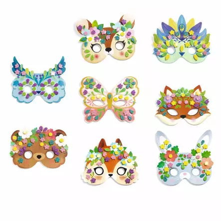 Tee itse naamarit, Forest animals 8 kpl - Askartelu/Tarrat/Tatuoinnit - DJ07936 - 2