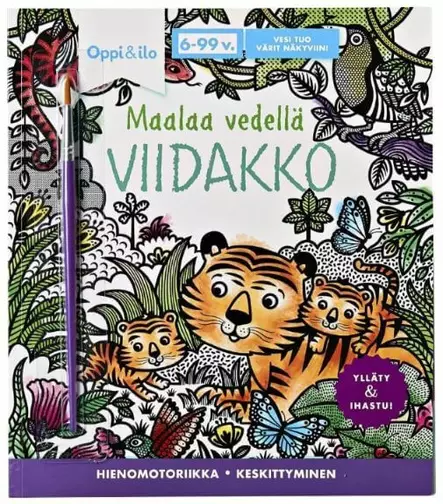 Oppi & ilo Maalaa vedellä viidakko - Kirjat - WS580776 - 1