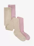 Minymo sukkahousut 2 paria, roosa/beige - Sukkahousut - minymo124166 - 1