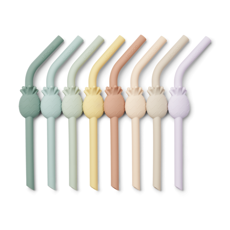 Liewood silikonipillit 8kpl, ananas - Juomapullot, astiat ja aterimet - LW188685926 - 1