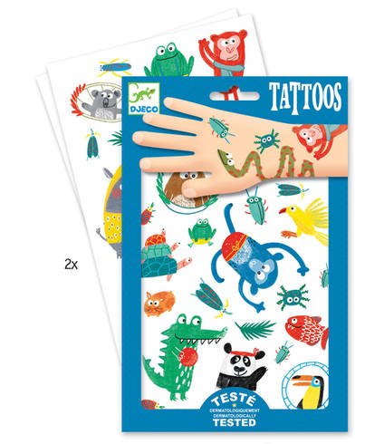 Djeco Tatuointi, eläimet - Askartelu/Tarrat/Tatuoinnit - DJ09576 - 1
