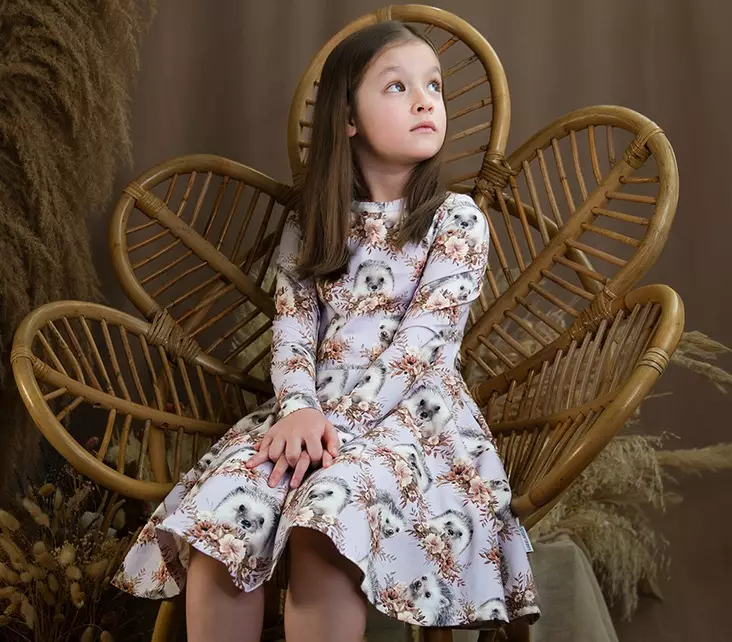 Mainelakeus lasten Aava mekko - Pitkähihaiset mekot - maine26 - 1