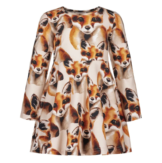 Metsola lasten mekko, Kettu vaalea - Pitkähihaiset mekot - mets24296 - 1