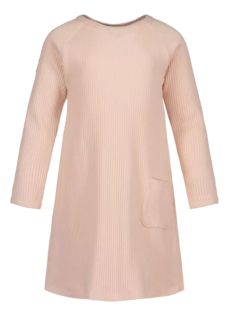 Metsola lasten rib mekko, v.punainen - Pitkähihaiset mekot - metss250116 - 1