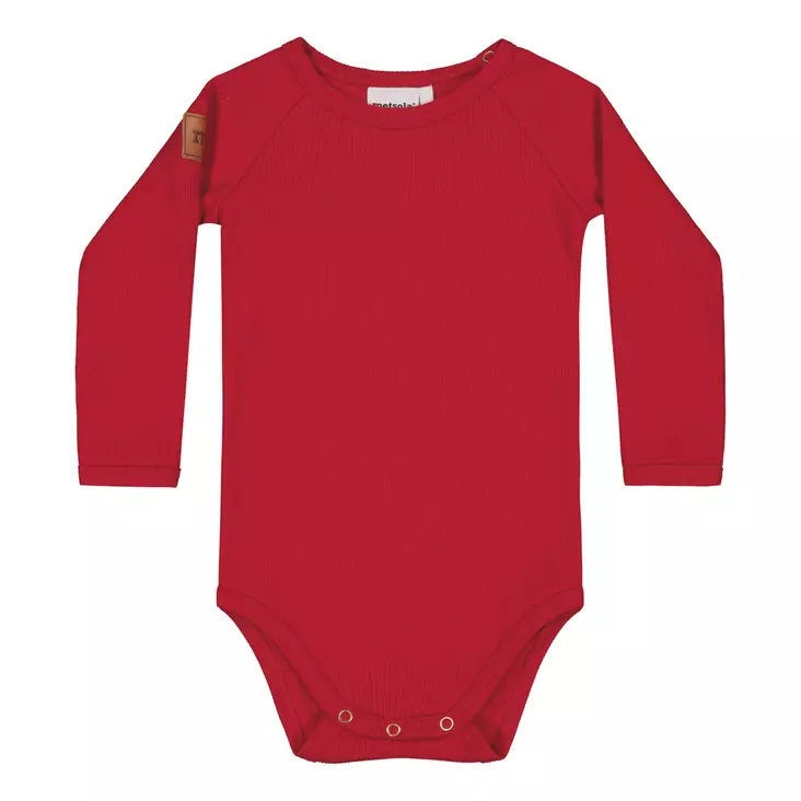 Metsola vauvan rib body, poppy - Pitkähihaiset bodyt - metsw24426 - 1