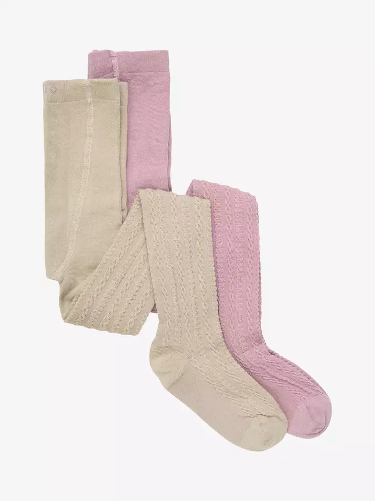 Minymo sukkahousut 2 paria, roosa/beige - Sukkahousut - minymo124166 - 1