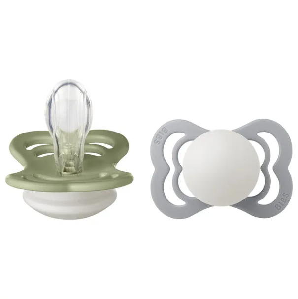 BIBS Supreme 2kpl tutti GLOW, Sage/Cloud - Tutit ja tuttinauhat - bibs160356 - 1