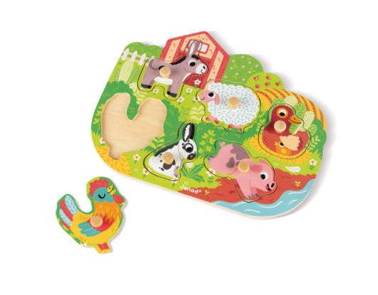 Janod Maatilan eläimet nuppipalapeli - Pelit ja palapelit - J07096 - 1