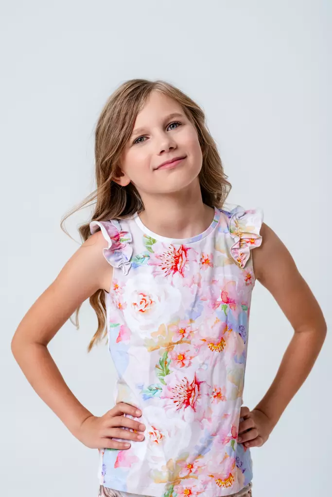 Mingnelin lasten T-paita, kukat - Hihattomat paidat - ming2546 - 2