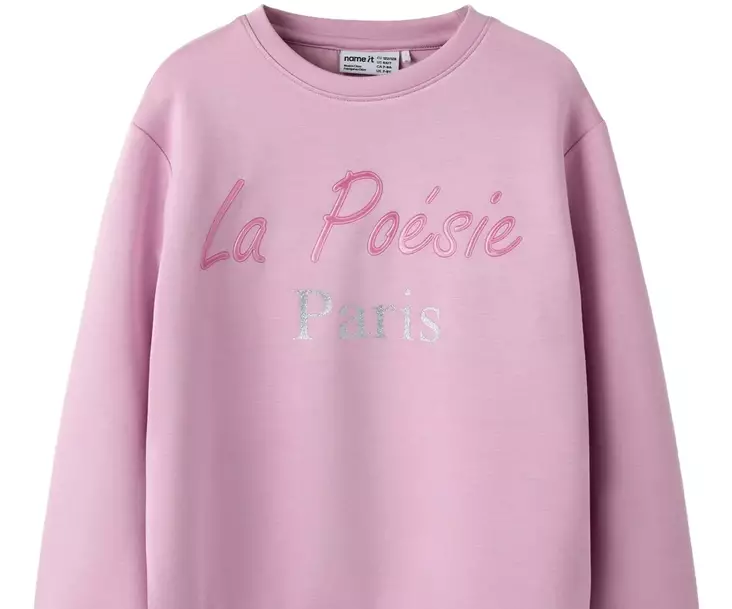 Name it lasten collegepaita, pinkki - Collegepaidat - name13256146 - 1