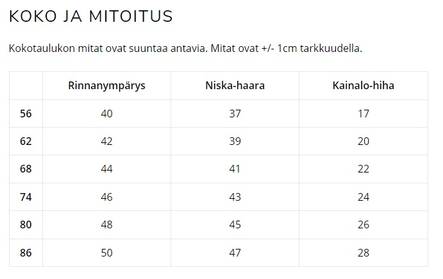 Metsola vauvan body, Kettu vihreä - Bodyt - metsw2111257 - 2