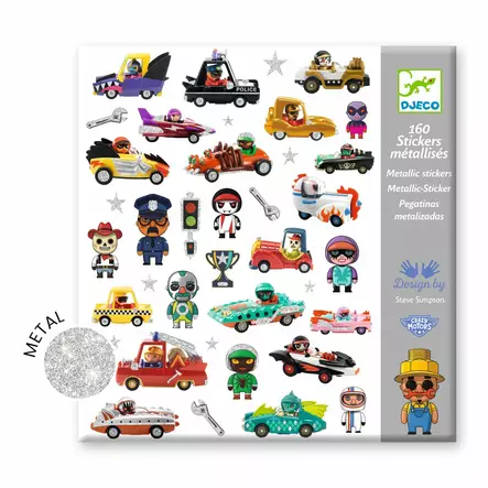 Djeco The world of crazy motors tarrat - Askartelu/Tarrat/Tatuoinnit - DJ09287 - 1