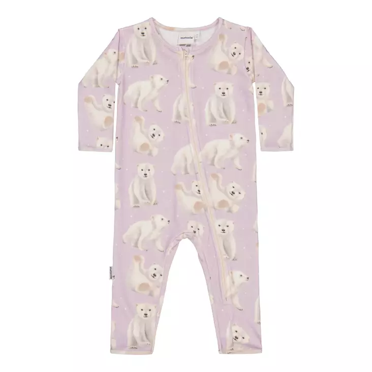 Metsola vauvan haalari, liila jääkarhu - Yöasut - metsw25c07 - 1