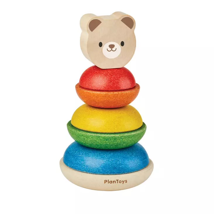 Plantoys Stacking Ring, Bear - Puulelut - P5487 - 1