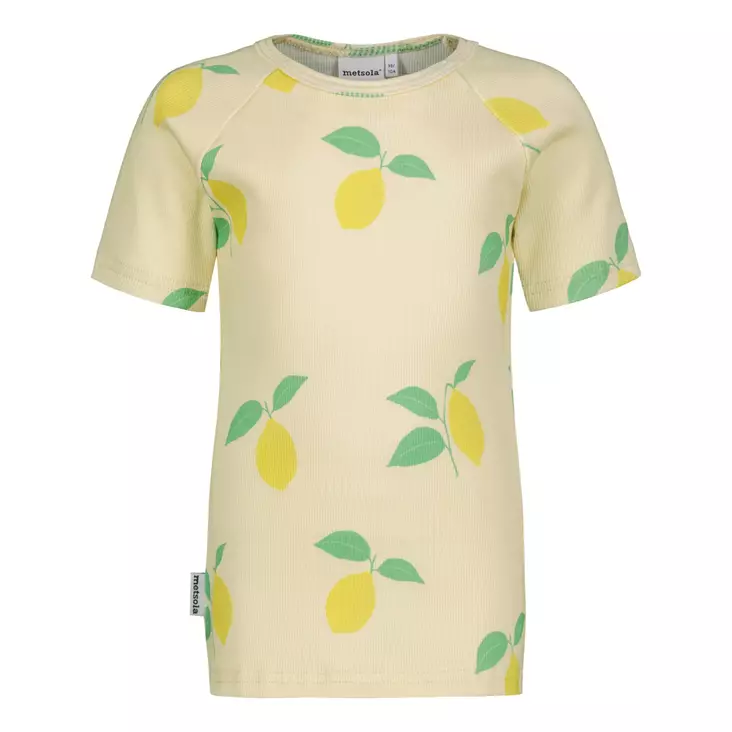 Metsola lasten rib T-paita, sitruuna - T-paidat - MET25S197 - 1