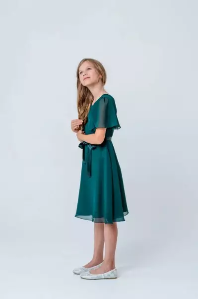 Mingnelin lasten sifonkimekko, Elise - Lyhythihaiset mekot - ming4360037 - 1