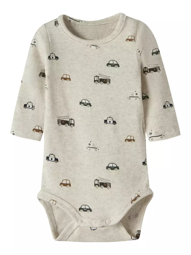 Name it vauvan rib body, auto / beige - Pitkähihaiset bodyt - name13251667 - 1