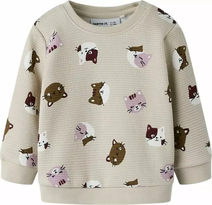 Name It vauvan collegepaita, kissa/beige - Collegepaidat - name13251707 - 2