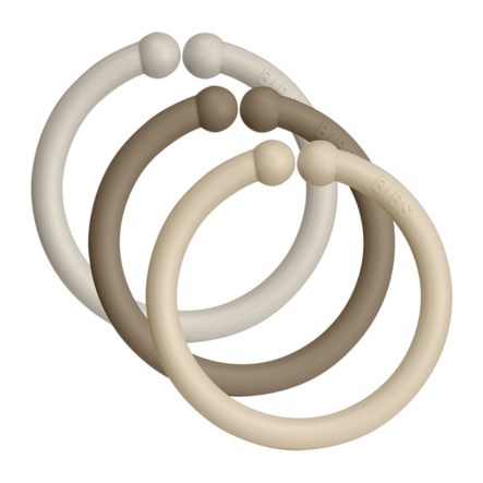 Bibs Loops kiinnitysrenkaat, beige - Vaunu- ja autoilutarvikkeet - bibs900238 - 1