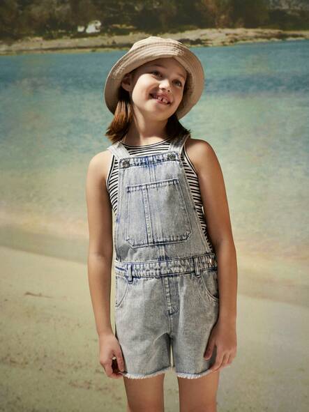 Name It lappuhaalarishortsit, vaalea denim - Shortsit ja shortsihaalarit - name13229308 - 2