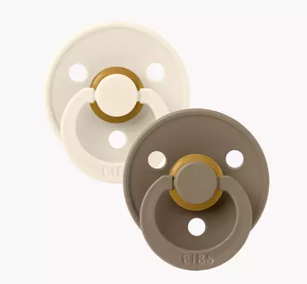 Bibs Colour tutti 2kpl, Ivory /Dark Oak - Tutit ja tuttinauhat - bibs110358 - 1