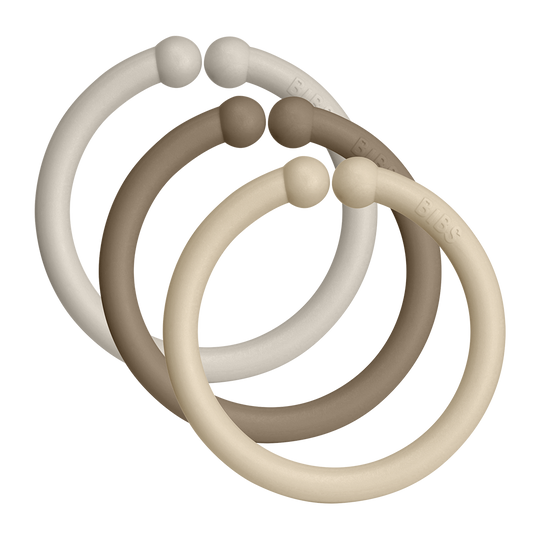 Bibs Loops kiinnitysrenkaat, beige - Vaunu- ja autoilutarvikkeet - bibs900238 - 1