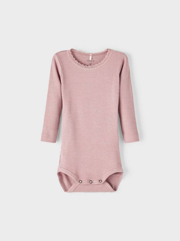Name It vauvan rib body, mauve - Pitkähihaiset bodyt - nameit13198038 - 1