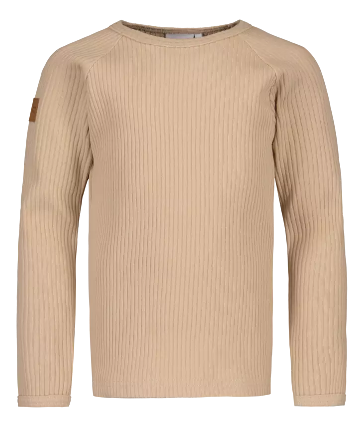 Metsola lasten rib paita, beige - Pitkähihaiset paidat - metss250118 - 1