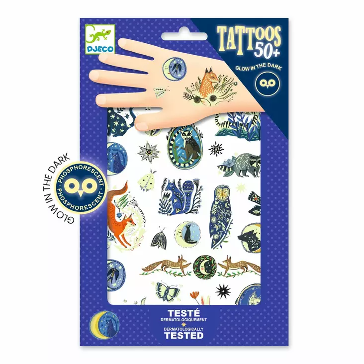 Djeco Tatuointi, Glow in the dark - Askartelu/Tarrat/Tatuoinnit - DJ09618 - 1