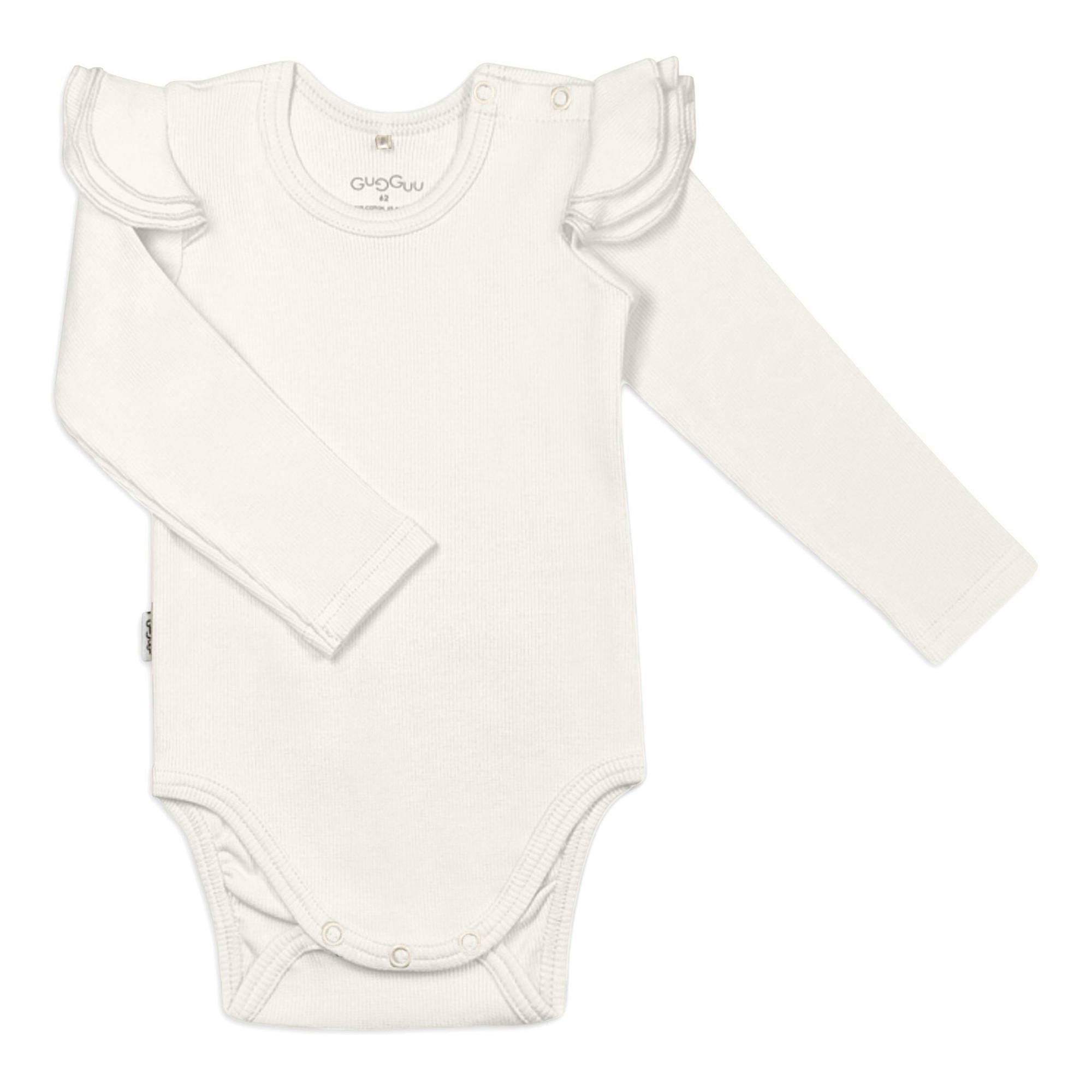 Gugguu Vauvan Frilla Rib Body Valkoinen Baby Rib Florette Body Silk gugguu-vauvan-frilla-rib-body-valkoinen-baby-rib-florette-body-silk