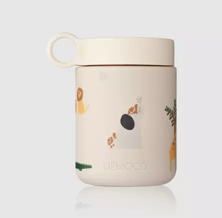 Liewood ruokatermos, eläimet 350ml - Juomapullot, astiat ja aterimet - LW199601499 - 1