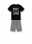 Sanetta lasten shortsi pyjama, musta - Yöasut - sanetta245039 - 1