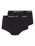 Name it lasten hipsterit 2-pack, musta - Aluspukeutuminen - name13208829 - 1