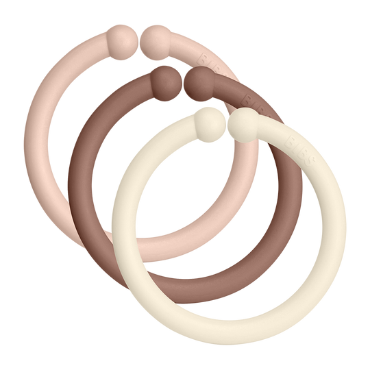 Bibs Loops kiinnitysrenkaat, vaaleanpunainen - Vaunu- ja autoilutarvikkeet - bibs900239 - 1