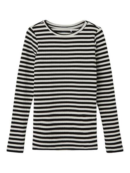 Name it raitapaita, musta / valkoinen - Pitkähihaiset paidat - name13221091b - 1