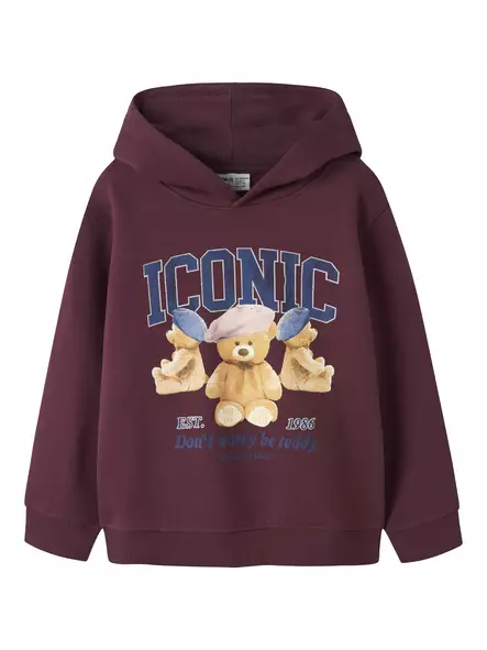 Name it huppari Iconic Teddy, Burgundy - Hupparit ja svetarit - name13249371b - 1