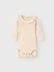 Lil'Atelier vauvan body, vaalea beige - Pitkähihaiset bodyt - name13231637sb - 1
